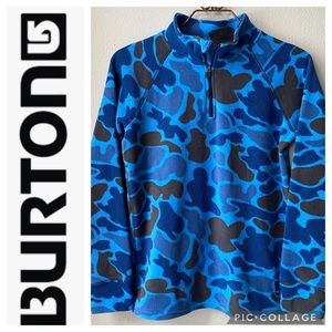 Burton Boys Camo Fleece 1/4 Zip Snow Ski Pullover